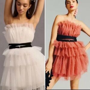 ISO ‼️ Anthropologie / Maeve tulle tiered dress with pearls